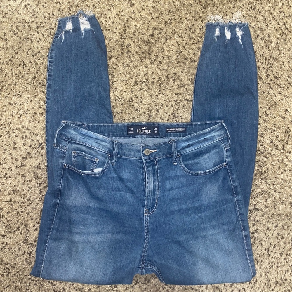 curvy high rise super skinny hollister jeans